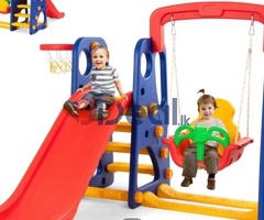 Kids indoor and outdoor slide with swing |Baeby