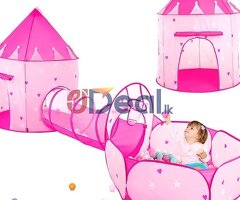 Tunnel Tent (3pcs Tent)3-IN-1 DESIGN Ball Pit for Toddlers , Include a rocket tent,a ball pit